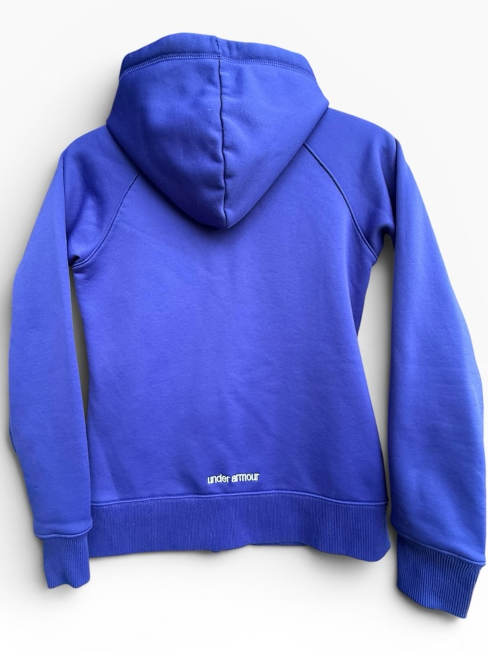 Under Armour Fleece Storm Hooded Track Jacket Royal / White Women’s size Medium - Picture 4 of 7